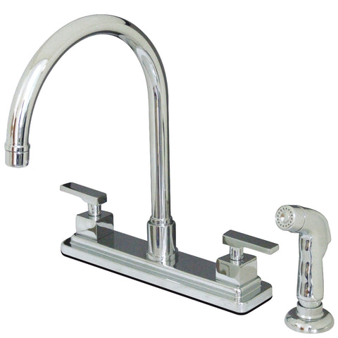 Kingston Brass KS8791QLL Centerset Kitchen Faucet, Polished Chrome - Polished Chrome