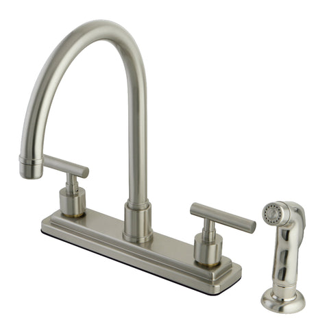 Kingston Brass KS8798CML Centerset Kitchen Faucet, Satin Nickel - Satin Nickel