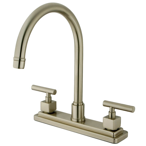 Kingston Brass KS8798CQLLS Centerset Kitchen Faucet, Satin Nickel - Satin Nickel