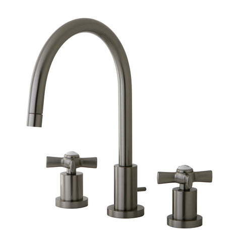 Kingston Brass KS8928ZX Widespread Lavatory Faucet, Satin Nickel - Satin Nickel