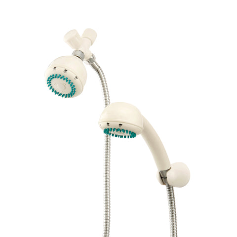 Kingston Brass KX0131DB Dual Shower Combo, White - White