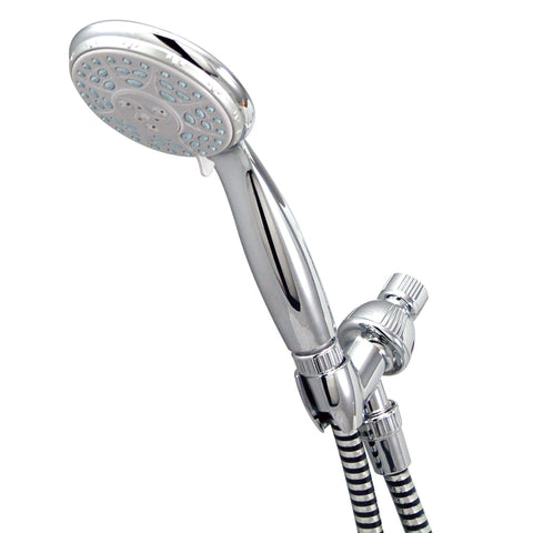 Kingston Brass KX2101 4 Function Hand Shower with Euro Tempered Hose and Arm Bracket, Chrome - Polished Chrome