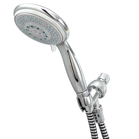 Kingston Brass KX2121 5 Function Hand Shower + Euro Temperex Hose + Arm Bracket, Polished Chrome - Polished Chrome