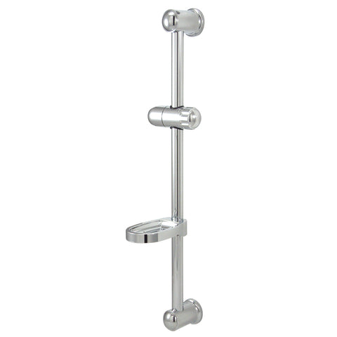 Kingston Brass KX2522SG 24" Glide Bar with Acrylic Soap Dish and Hand Shower Holder, Chrome - Polished Chrome
