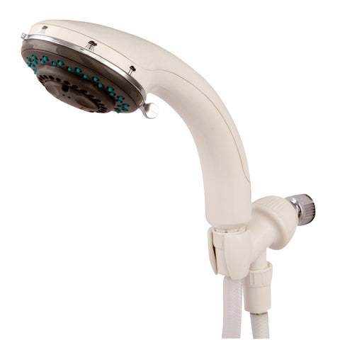 Kingston Brass KX2527 5 Setting Adjustable Shower In Trim, White - White/Polished Chrome