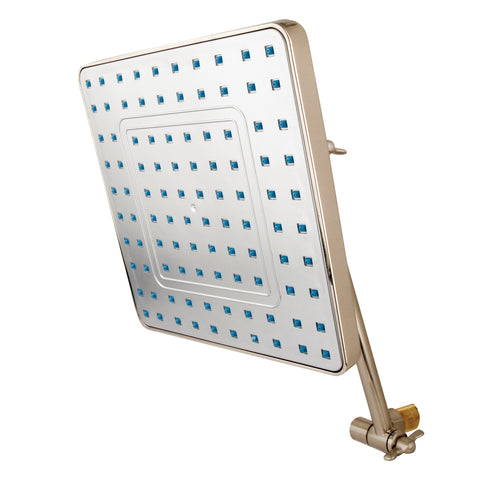 Kingston Brass KX4648k8 Full Spray Square Rain Shower with 10" Shower Arm, Satin Nickel - Satin Nickel