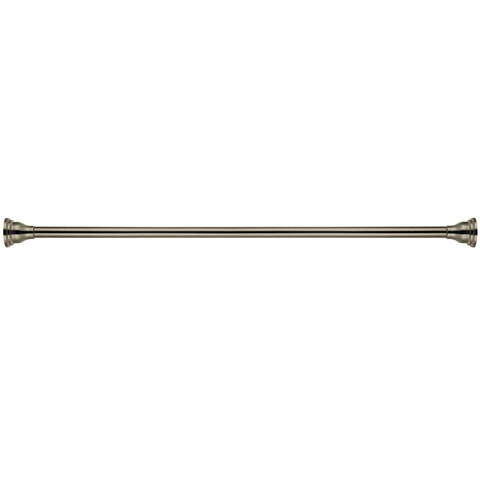 Kingston Brass SR118 Americana 72" Tension Shower Rod with Decorative Flange,  Satin Nickel - Satin Nickel