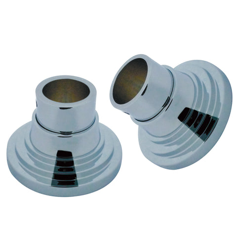 Kingston Brass SRP2711 Brass Shower Rod Base for MILANO Straight or Tension Shower Rod, Polished Chrome - Polished Chrome