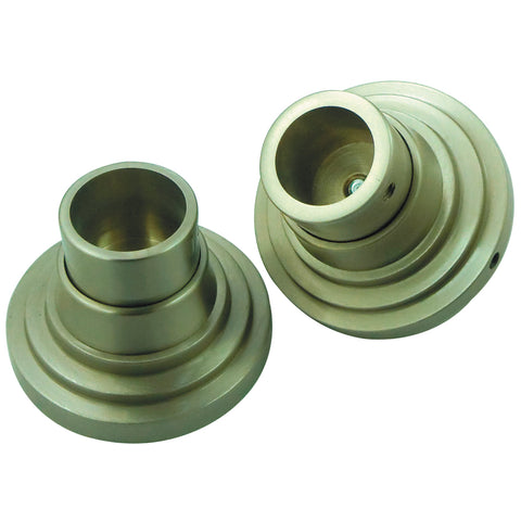 Kingston Brass SRP2718 Brass Shower Rod Base for MILANO Straight or Tension Shower Rod, Satin Nickel - Satin Nickel