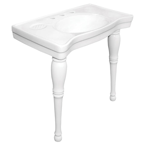 Fauceture VPB1368 Imperial Basin Console, White - White
