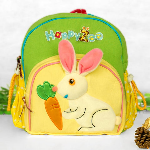 [Fanny Rabbit] Embroidered Applique Kids Fabric Art School Backpack / Outdoor Backpack (8.8*10.2*2.4)