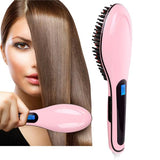 BBP-2000 Anti-Static Ceramic Hair Straightener Heating Detangling Hair Brush with EU Plug
