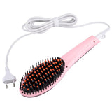 BBP-2000 Anti-Static Ceramic Hair Straightener Heating Detangling Hair Brush with EU Plug