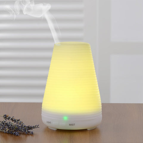 1508B 100mL Household Office Humidifier Ultrasonic Essential oil Diffuser Waterless Auto Shut-off function 7 Colors-adjusted LED light Aromatherapy