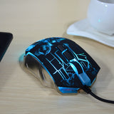 JIANSHENGYIZU JS-L9 Classic 8-Key Wired Professional Game Mouse  Colorful LED Light - Black