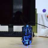 JIANSHENGYIZU JS-L9 Classic 8-Key Wired Professional Game Mouse  Colorful LED Light - Black