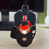 JIANSHENGYIZU JS-L10 Classic 10-Key Wired Professional Game Mouse  Colorful LED Light - Red  Black  Golden