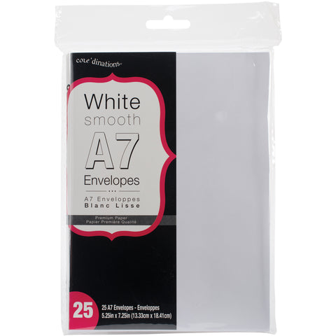Heavyweight A7 Envelopes (5.25"X7.25") 25/Pkg-White