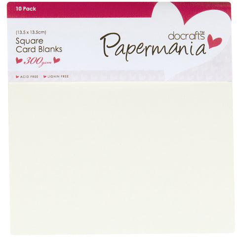 Papermania Square Cards W/Envelopes 5"X5" 10/Pkg-Cream