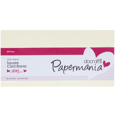 Papermania Square Cards W/Envelopes 5"X5" 50/Pkg-Cream