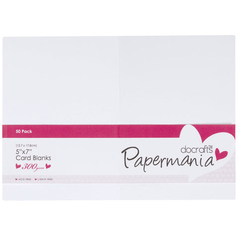 Papermania Cards W/Envelopes 5"X7" 50/Pkg-White