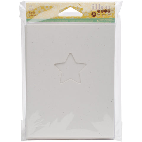 Jillibean Soup Shaker Cards W/Envelopes 5.5"X4.25" 6/Pkg-Star