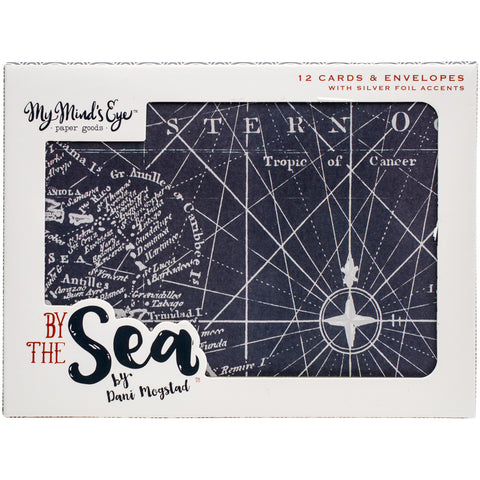 By The Sea Cards/Envelopes 12/Pkg-4 Designs/3 Each