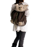 [Lazy Bear] 100% Cotton Fabric Art School Backpack / Outdoor Backpack
