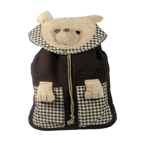 [Lazy Bear] 100% Cotton Fabric Art School Backpack / Outdoor Backpack