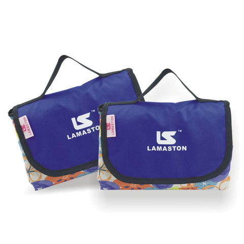 Case of 2 LAMASTON Extra Large Waterproof Picnic Blanket for Camping Beach Mat for Kids Baby Family, Foldable Indoor Outdoor Blanket Purse Tote with 2*1.5M size (Blue Color)