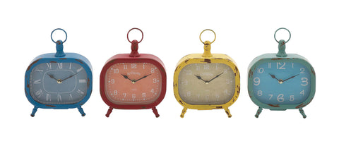 The rectangular metal desk clock 4 assorted