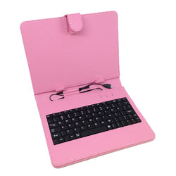 9" Micro USB Keyboad Folio-Pink