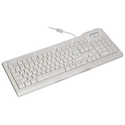 Seal Shield Silver Seal Medical Grade Keyboard - Cable Connectivity - USB Interface - 104 Key - English (US) - Compatible with PC, Mac - Membrane - White