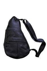 Genuine Leather Backpack-Black