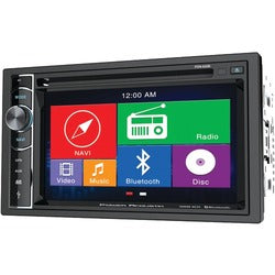 Power Acoustik 6.2&quot; Double-din In-dash Gps Navigation Lcd Touchscreen Dvd Receiver With Bluetooth