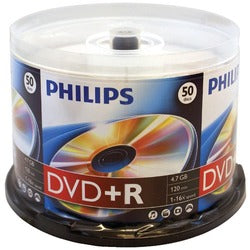 Philips 4.7gb 16x Dvd+rs (50-ct Cake Box Spindle)