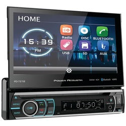 Power Acoustik 7&quot; Incite Single-din In-dash Motorized Touchscreen Lcd Dvd Receiver With Detachable Face &amp; Bluetooth