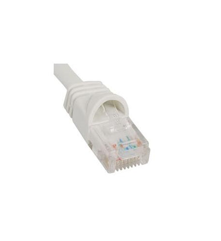 PATCH CORD, CAT 6, MOLDED BOOT, 7'  WH