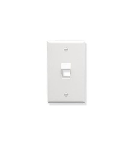 FACEPLATE, ANGLED, 1-GANG, 1-PORT, WHITE
