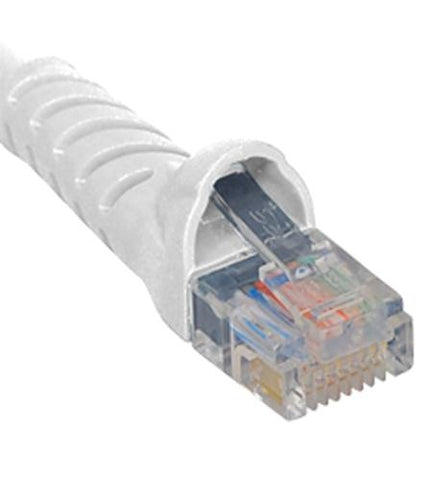 PATCH CORD, CAT 5e, MOLDED BOOT, 14' WH