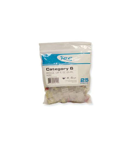 IC107L6CWH - 25PK Cat6 Jack - White