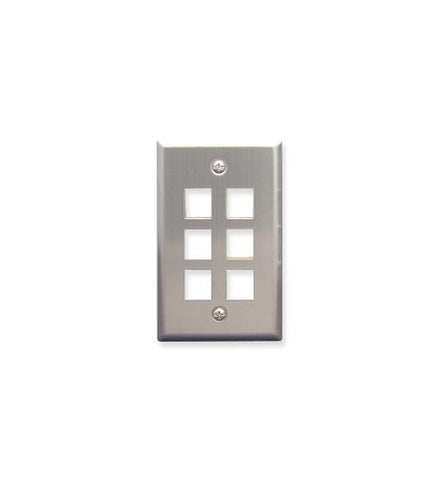 IC107SF6SS 6 Port Face Stainless Steel