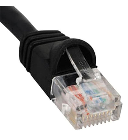 PATCH CORD, CAT 6, BOOT, 1' BK