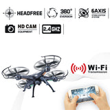 LAMASTON X5SW-1 WIFI HD Camera RC Quadcopter Kit FPV Real Time RC Airplane, Transmission 2.4G Remote Control Helicopter Drone 4 Channel Aircraft with Extra Battery