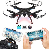 LAMASTON X5SW-1 WIFI HD Camera RC Quadcopter Kit FPV Real Time RC Airplane, Transmission 2.4G Remote Control Helicopter Drone 4 Channel Aircraft with Extra Battery